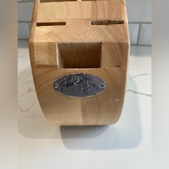 Fiestaware Fiesta Multicolored 11-pc. Cutlery Set knife block rainbow retro oak - Picture 2 of 16